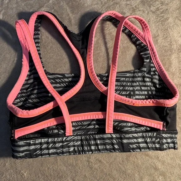 lululemon athletica Black & Pink Strappy Sports Bikini Top - Picture 5 of 6